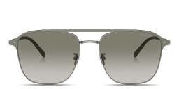 Shop GIORGIO ARMANI Logo Square Sunglasses in Gunmetal online.