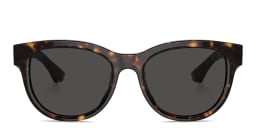 Shop BURBERRY Logo Print Panthos Sunglasses in Dark Havana online.