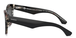 Shop BURBERRY Logo Print Panthos Sunglasses in Black online.