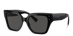 Shop Dolce & Gabbana Logo Square Sunglasses in Black online.
