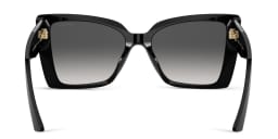 Shop JIMMY CHOO Rhinestone-Embellished Oversized Cat-Eye Sunglasses in Black online.