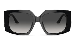 Shop JIMMY CHOO JC Motif Square Sunglasses in Black online.