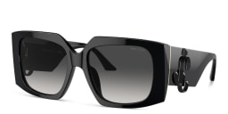 Shop JIMMY CHOO JC Motif Square Sunglasses in Black online.