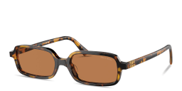 Shop MIU MIU Regard Rectangle Sunglasses in Havana online.