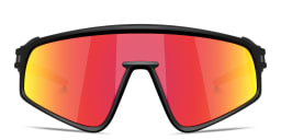 Shop Oakley Latch Panel Unisex Mask Sunglasses in Black online.