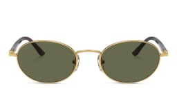 Shop PERSOL Ida Unisex Oval Sunglasses in Gold online.