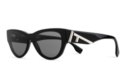 Shop FENDI First Cat-Eye Sunglasses in Black online.