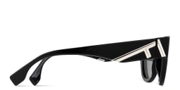 Shop FENDI First Cat-Eye Sunglasses in Black online.