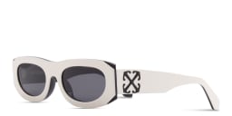 Shop OFF WHITE Orlando Unisex Oval Sunglasses in White online.
