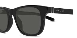Shop GUCCI Web Pillow Sunglasses in Black online.