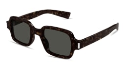 Shop SAINT LAURENT Corner Angle Vintage Unisex Square Sunglasses in Havana online.