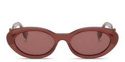 Shop FENDI FF Diamonds Blue Oval Sunglasses in Opaline Rust online.