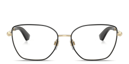 Shop BURBERRY Logo-Engraved Cat-Eye Eyeglasses in Black online.
