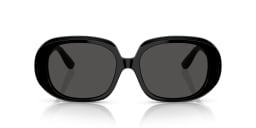 Shop Dolce & Gabbana DG Motif Oval Sunglasses in Black online.