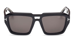 Shop TOM FORD Icon Aviator Sunglasses in Shiny Black online.