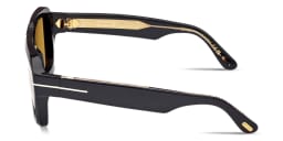 Shop TOM FORD Icon Aviator Sunglasses in Shiny Black online.