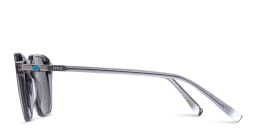 Shop EYE'M Square Sunglasses in Transparent Grey online.
