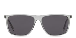 Shop EYE'M Rectangle Sunglasses in Grey Transparent online.