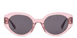 Shop EYE'M Cat-Eye Sunglasses in Transparent Peach online.