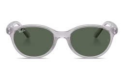 Shop Ray-Ban Junior Kids Bio-Based Square Sunglasses in Transparent Grey online.