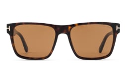 Shop TOM FORD Calder Square Sunglasses in Havana online.