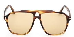 Shop TOM FORD Autari Aviator Sunglasses in Havana online.