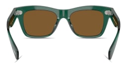 Shop OLIVER PEOPLES Ms. Oliver Pillow Sunglasses in Translucent Dark Teal online.