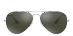 Shop Ray-Ban Aviator Gradient Sunglasses in Silver online.