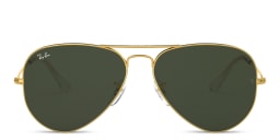 Shop Ray-Ban Aviator Gradient Sunglasses in Gold online.
