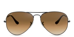 Shop Ray-Ban Aviator Gradient Sunglasses in Gunmetal online.