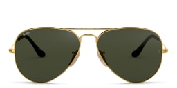 Shop Ray-Ban Aviator Gradient Sunglasses in Polished Arista Gold online.