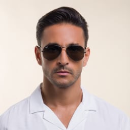 Shop Ray-Ban Unisex Pilot Sunglasses in Gunmetal online.