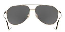 Shop Dolce & Gabbana Wide Aviator Sunglasses in Black online.
