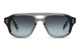 Shop AKONI Phoenix Unisex Aviator Sunglasses in Crystal Grey online.