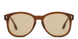 Shop JACQUES MARIE MAGE Kay Unisex Square Sunglasses in Transparent Brown online.