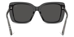 Shop BURBERRY Vintage Check Oversized Square Sunglasses in Black online.