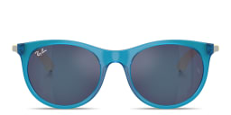 Shop Ray-Ban Junior Kids Panthos Sunglasses in Blue online.