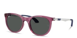 Shop Ray-Ban Junior Kids Panthos Sunglasses in Transparent Violet online.