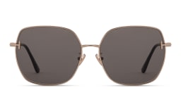 Shop TOM FORD T Logo Oversized Square Sunglasses in Gold online.