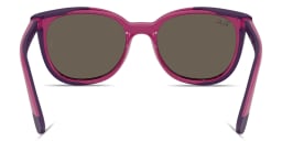Shop Ray-Ban Junior Clip-on Kids Panthos Eyeglasses in Pink online.