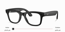 Shop Ray-Ban Meta Wayfarer Unisex Square Sunglasses in Matte Black online.