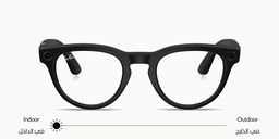 تسوق نظارات شمسية ميتا هيدلاينر طراز بانتوس للجنسين راي بان بلون أسود مطفي أونلاين.