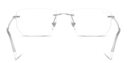 Shop Ray-Ban Optics Unisex Rimless Irregular Eyeglasses in Silver online.