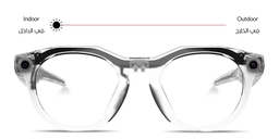 Shop Oakley Meta HSTN Limited Edition Unisex Round Sunglasses in Clear online.