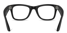 Shop Ray-Ban Meta Wayfarer Unisex Square Eyeglasses With Blue-Violet Light Lenses in Black online.