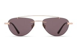 Shop TOM FORD Astor Rimless Pilot Sunglasses in Rose Gold online.