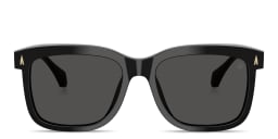 Shop Moncler Valaire Unisex Pillow Sunglasses in Shiny Black online.