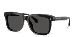 Shop Moncler Valaire Unisex Pillow Sunglasses in Shiny Black online.