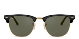 Shop Ray-Ban Unisex Square Sunglasses in Black On Gold online.