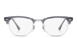 Shop Ray-Ban Clubmaster Optics Square Eyeglasses in Transparent Grey online.